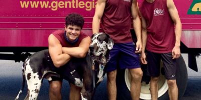 Gentle Giant with dog